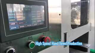 N Fold Hand Towel Folding Machine with steel to steel embossing unit .